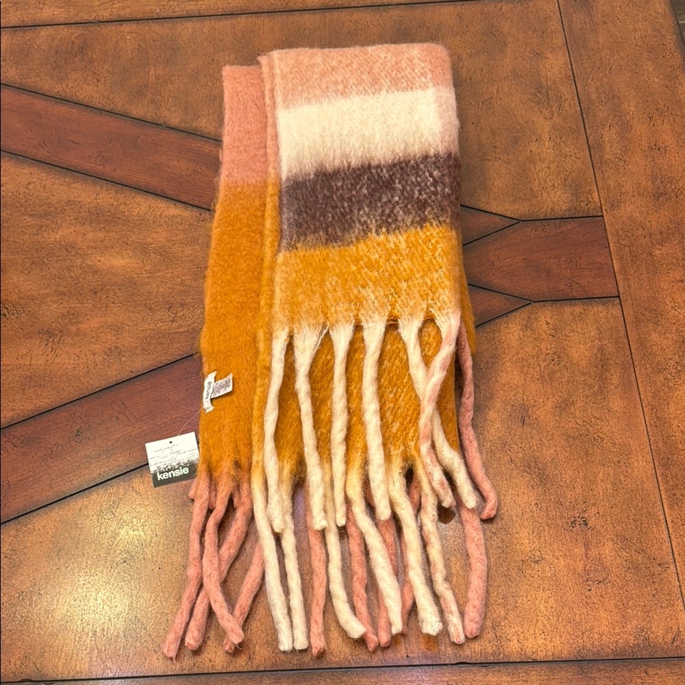 Kensie Black and White Ombre Scarf